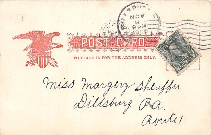C3/ Martinsburg West Virginia WV Postcard 1906 Presbyterian Church 