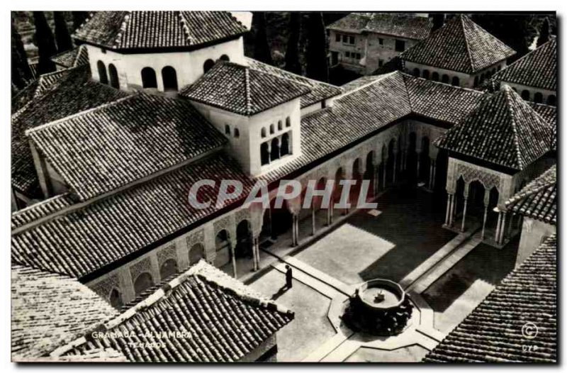 Postcard Old Granada Alhambra