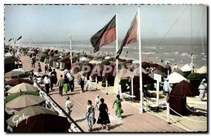 Old Postcard Deauville Fleurie Beach Promenade boardwalk