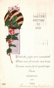 Vintage Postcard 1924 Beulah Tie In Greeting To You Friendship Christmas Wishes