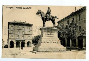 496993 Italy Bologna Palace of Notaries Garibaldi monument Vintage postcard