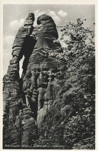 Czech Republic Adersbacher Felsen Sudetengau Liebespaar Adršpach Postcard 03.85