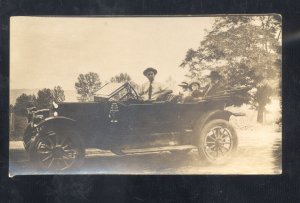 RPPC VINTAGE ANTIQUE AUTOMOBILE CONVERTIBLE CAR VINTAGE REAL PHOTO POSTCARD
