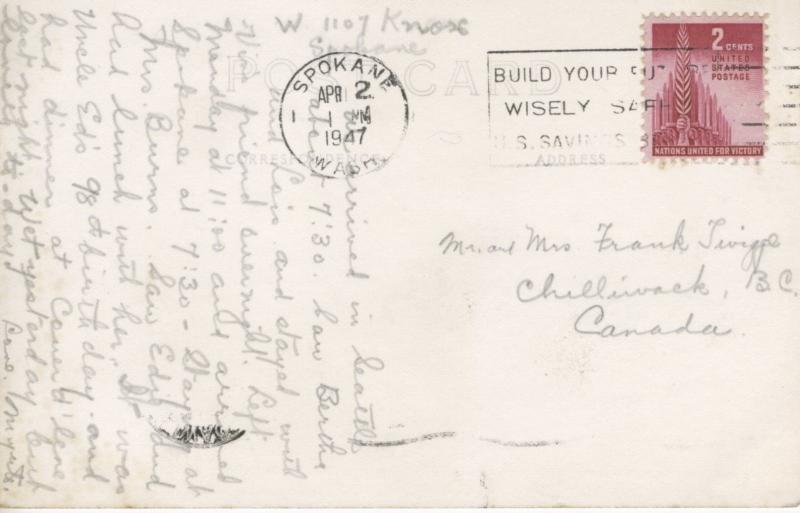 Spokane County Courthouse Spokane WA Wash. c1947 Real Photo Postcard E8 