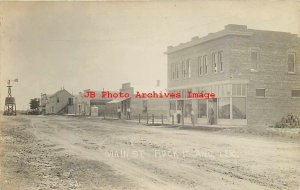 TX, Rock Island, Texas, RPPC, Main Street, Business Section, Colorado County