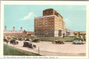 Postcard TRAIN STATION SCENE Halifax Nova Scotia NS AK5399