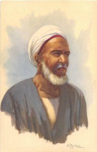 THE SHEIKH EGYPT A. BISHAI ARTIST SIGNED POSTCARD