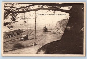 Valparaiso Chile Postcard View of Avenida Altamirano 1924 Vintage Posted