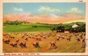 Pennsylvania Greetings From Ford City 1944 Curteich