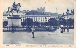 BR78351 lyon la place bellecour et le coteau de fourviere    france