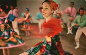 Vintage Postcard Russian Dancers Beautiful Ladies Performing Dance with Costumes