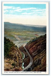 c1920 Apache Canyon Las Vegas Road Glorietta Mts New Mexico Fred Harvey Postcard 