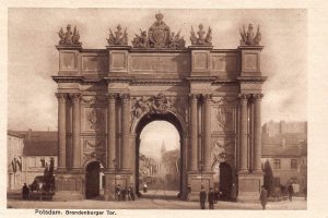Germany Potsdam Brandenburger Tor Gate vintage postcard