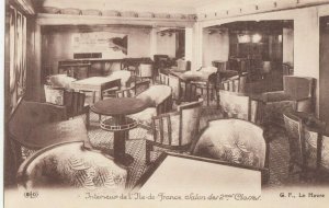 Ocean Liner Ile de France 1900-10s Salon Cabine de 2me Class