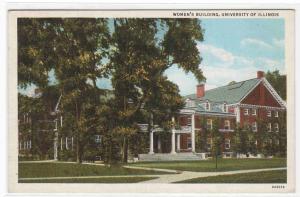 Womens Building University Illinois Urbana IL 1939 postcard