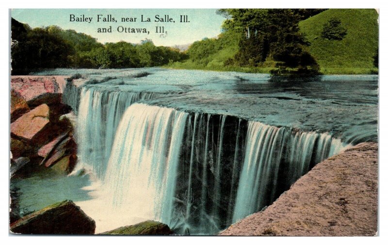 1915 Bailey Falls near La Salle, IL Postcard *5N(2)34