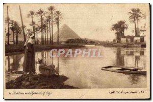 Postcard Ancient Egypt Pyramids of Egypt Floodtime near Suza