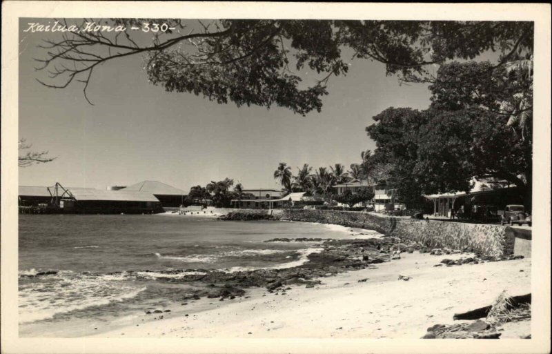Kailua Kona Hawaii HI c1940 Real Photo Postcard