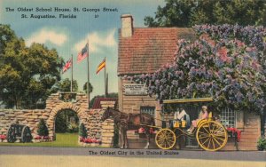 Postcard Oldest School House St George Street St Augustine Florida