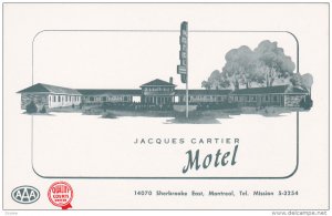 Jacques Cartier Motel , MONTREAL , Quebec , Canada , 50-60s