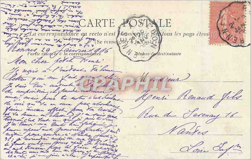 Old Postcard Rennes La Prefecture