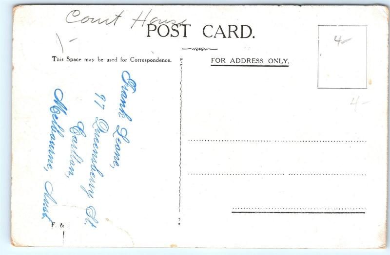 Postcard Australia Queensland Brisbane Treasury Building Gum Leaf Series K11