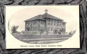 Dawson County High School, Glendive, Montana Antique Postcard (T3563) 