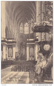 Cathedrale St. Bavon, Vue Sur La Nef Centrale Et Le Choeur, GAND (East Flande...