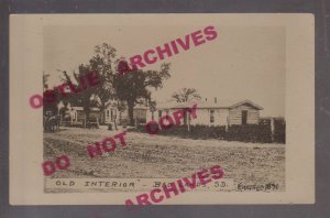 Interior SOUTH DAKOTA RPPC c1910 GENERAL STORE Main Street nr Wall Kadoka SD