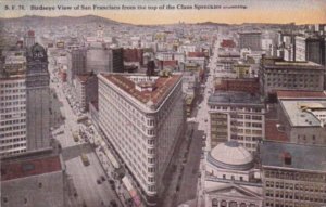 California San Francisco Birds Eye View From Top Of Claus Spreckles Building