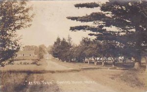 Maine Cousins Island At The Turn Street Scene Real Photo RPPC