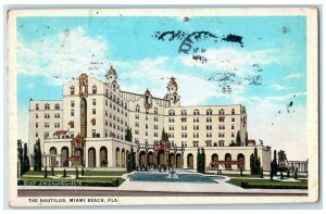 1924 The Nautilus Building Exterior Scene Miami Beach Florida FL Postcard 