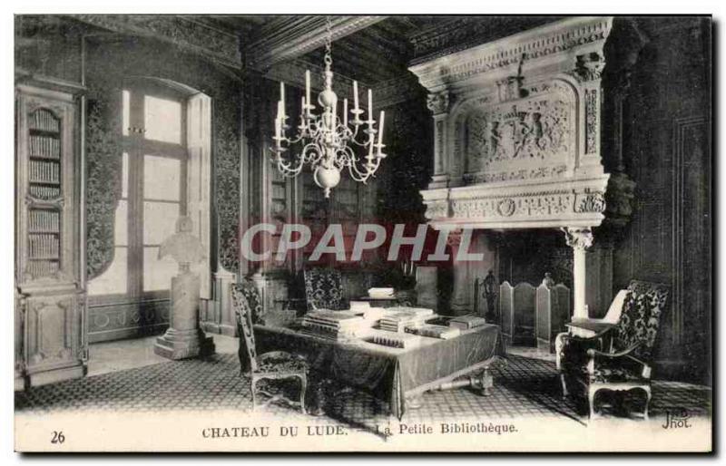 Old Postcard Chateau du Lude The Petile Library Library