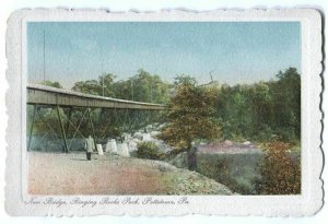 Postcard New Bridge Ringing Rocks Park Pottstown PA