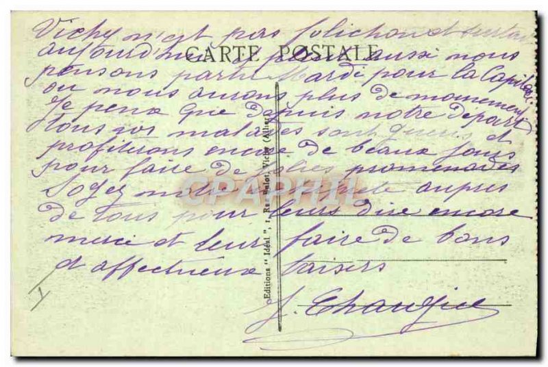 Old Postcard Vichy Golf