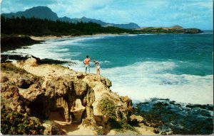 View from Makahuena Point, Kauai HI Vintage Postcard G72