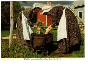 Women Washing Wool, Ross Farm, New Ross, Nova Scotia