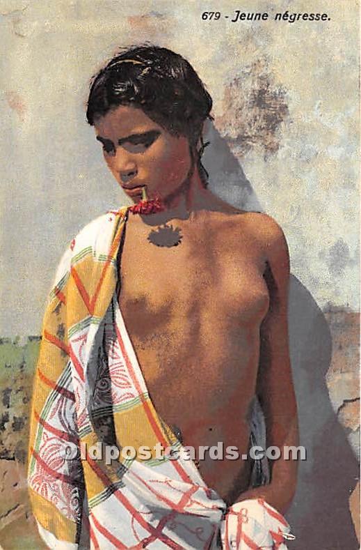 Arab Nude Postcard Jeune Negresse Unused