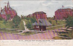 Iowa Des Moines Highland Park College 1908