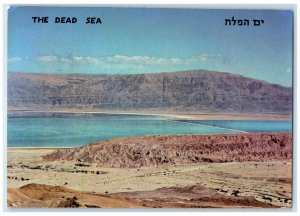 1970 The Dead Sea Salt lake Bordered By Jordan Vintage Posted Postcard