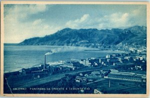 Aerial View Postcard Da Oriente E Cementifico Salerno Italy