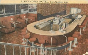 1940s California Los Angeles Alexandria Hotel Interior roadside Postcard 22-9616