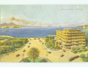 Unused Divided Back GRAND HOTEL Naples ITALY hr9481