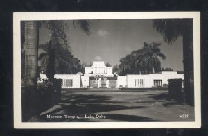 RPPC LAIE OAHU HAWAII MORMON TEMPLE VINTAGE REAL PHOTO POSTCARD