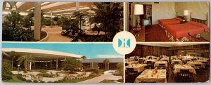 Orlando Florida 1977 Oversize Postcard Hilton Hotel Inn South Room Dining Room