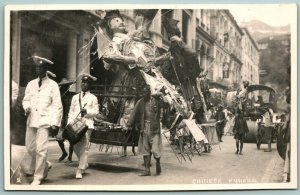 RPPC Funeral Procession Street View Hong Kong China UNP 1920s K Ltd Postcard G14