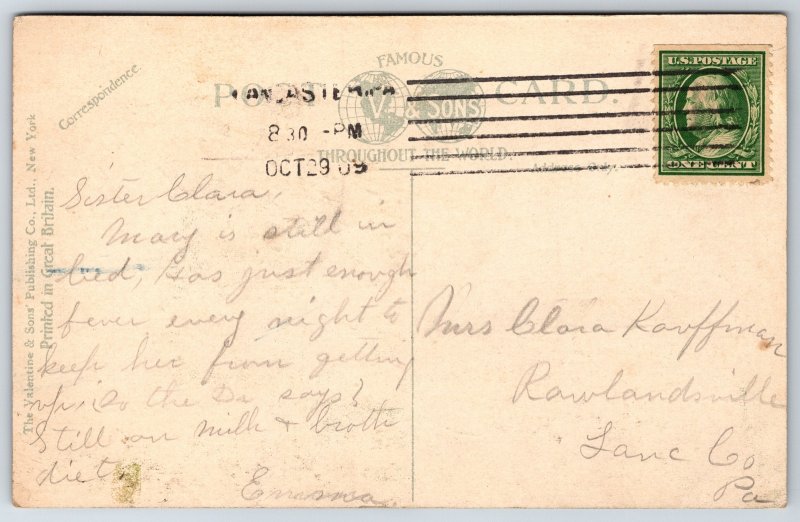 Lancaster PA~St Pauls Reformed Church North Duke Street~Valentine & Sons Vtg PC