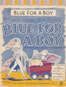 Blue For A Boy Emile Littler 1950s Sheet Music