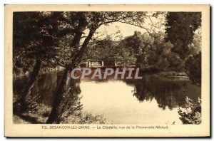 Old Postcard Besancon Les Bains View Of The Citadel Promenade Micaud