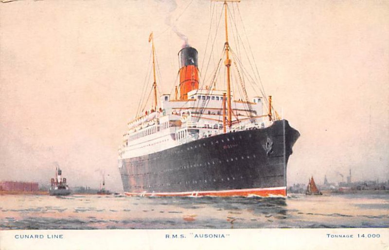 RMS Ausonia Cunard Line Ship Unused 